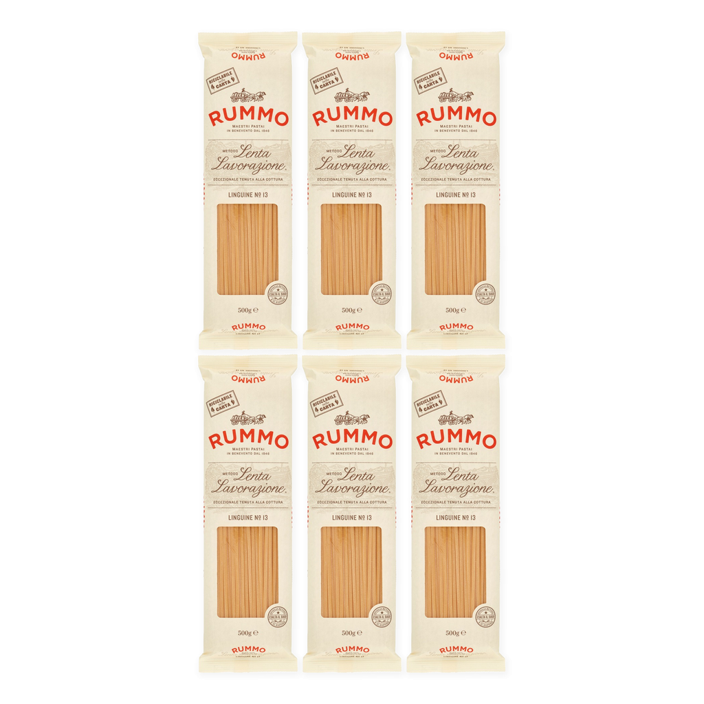 Linguine N.13 mit Bronzebeschichtung | 6x500g | Rummo