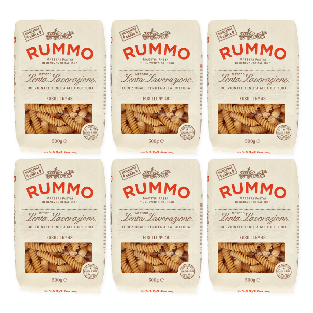 Fusilli N.48 mit Bronzebeschichtung | 6x500g | Rummo