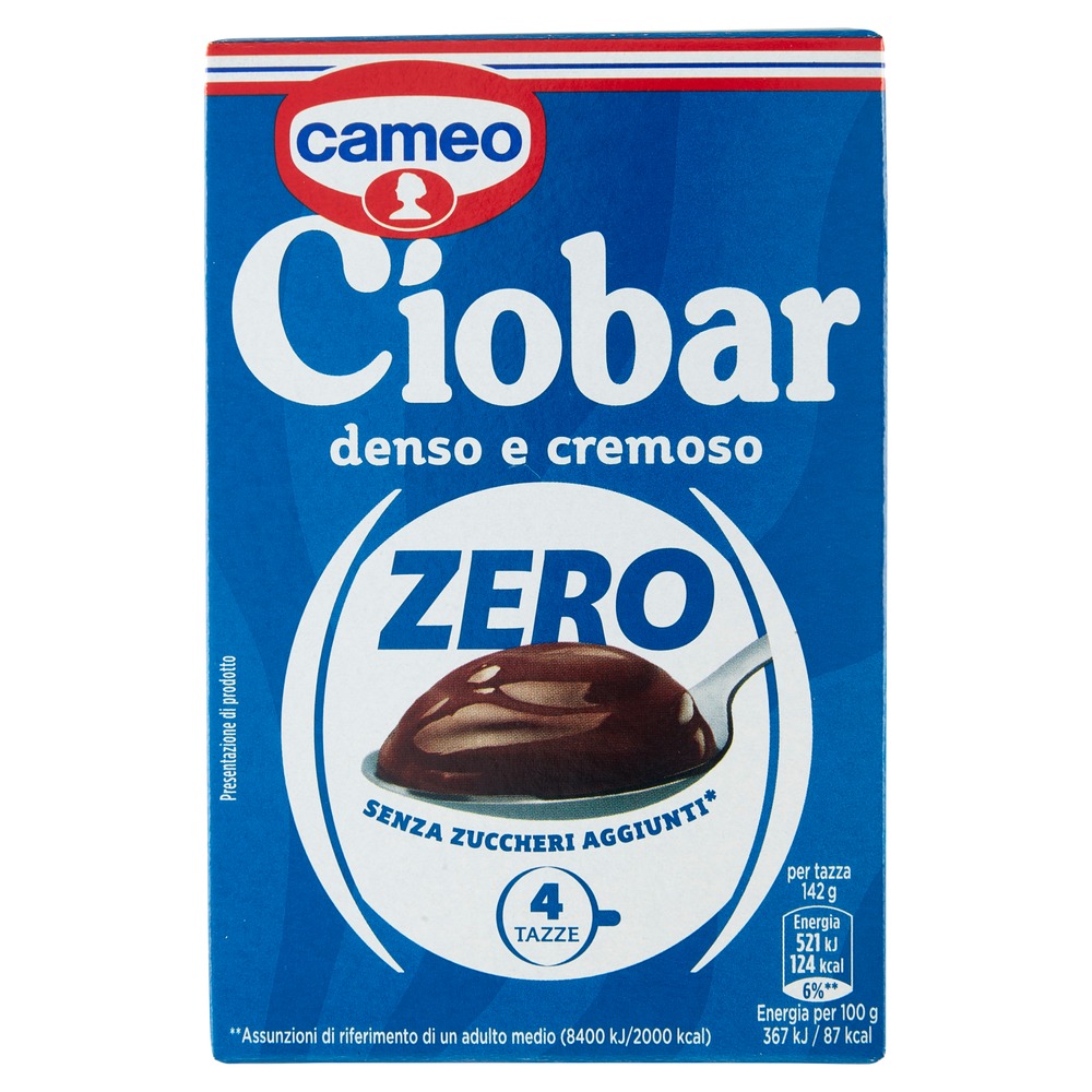 Ciobar Trinkschokolade Zero | 4 Tassen | Cameo