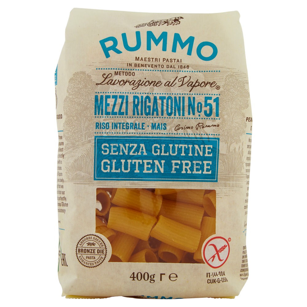 Glutenfreie Pasta Mezzi Rigatoni N.51 | 400g | Rummo