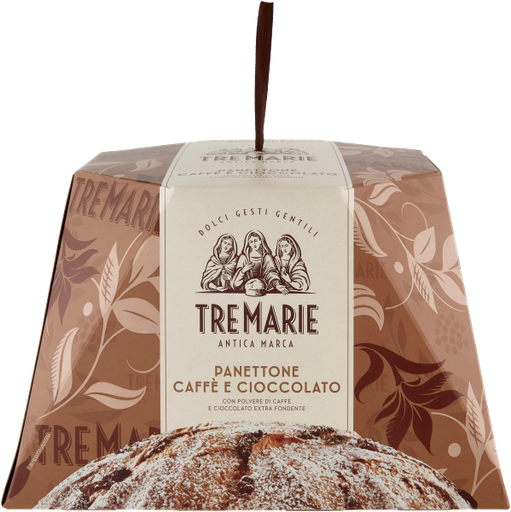 [TRE-PANETTONE-CAFFE-CIOCCOLATO-930G-1ER] Panettone Kaffee & Zartbitterschokolade | 930g | Tre Marie