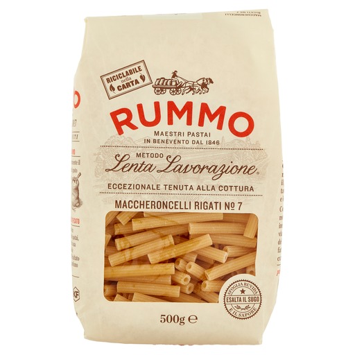 Maccheroncelli Rigate N.7 mit Bronzebeschichtung | 500g | Rummo