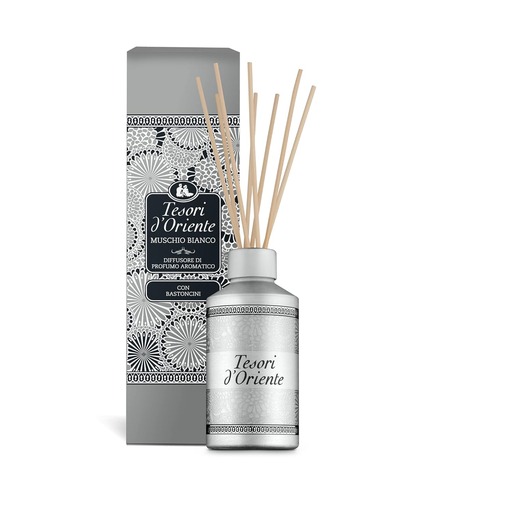 [CS-F5TQ-H1QJ] Aroma-Diffusor mit Stäbchen Muschio Bianco | 200ml | Tesori d'Oriente