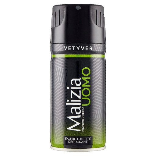 Vetyver Herren Deo Spray mit Duft von Vetiver | 150 ml | Malizia
