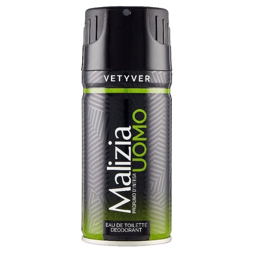 Vetyver Herren Deo Spray mit Duft von Vetiver | 150 ml | Malizia