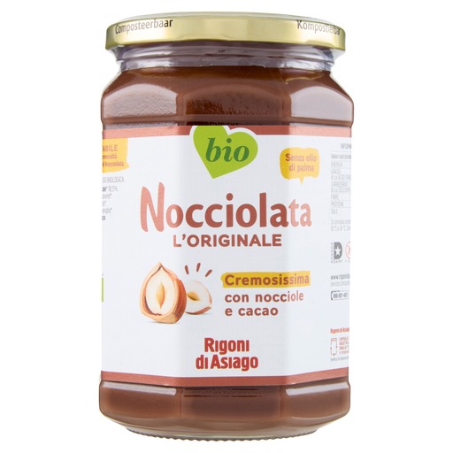 [82-9YZU-BTYP] Haselnusscreme ohne Palmöl "Nocciolata" | 650g | Rigoni di Asiago