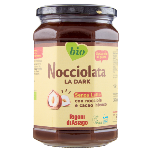 Haselnusscreme ohne Palmöl MILCHFREI "Nocciolata" | 650g | Rigoni di Asiago 