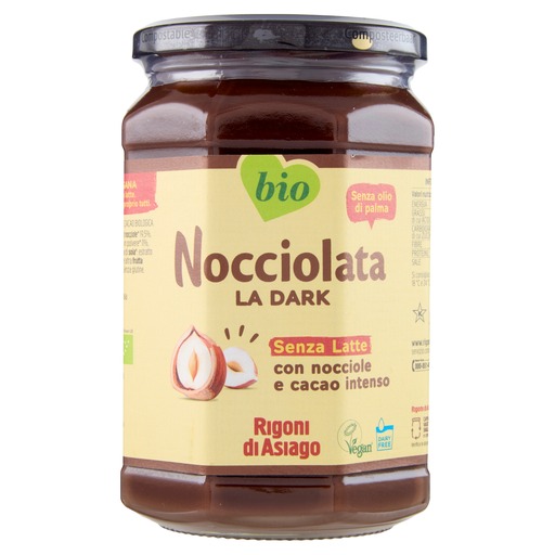 Haselnusscreme ohne Palmöl MILCHFREI "Nocciolata" | 650g | Rigoni di Asiago 