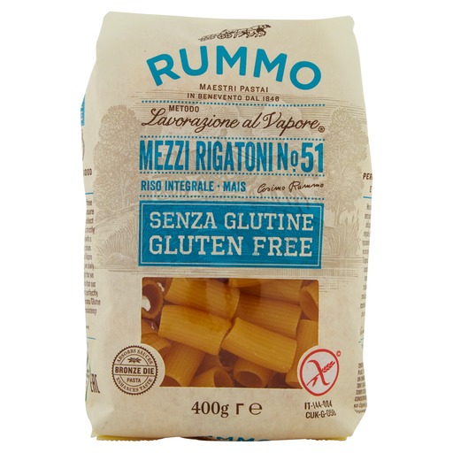[WX-T7XE-NKPG] Glutenfreie Pasta Mezzi Rigatoni N.51 | 400g | Rummo