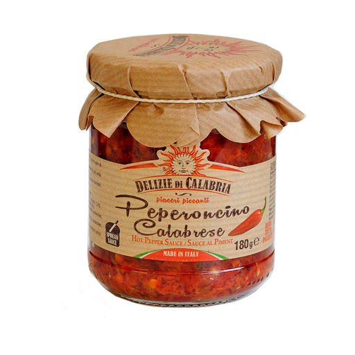 [W3-OCS0-XIQL] Kalabrische Peperoncini scharf | 180g | Delizie di Calabria 